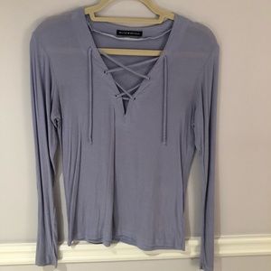 Brandy Melville Josephine Lace Up Top